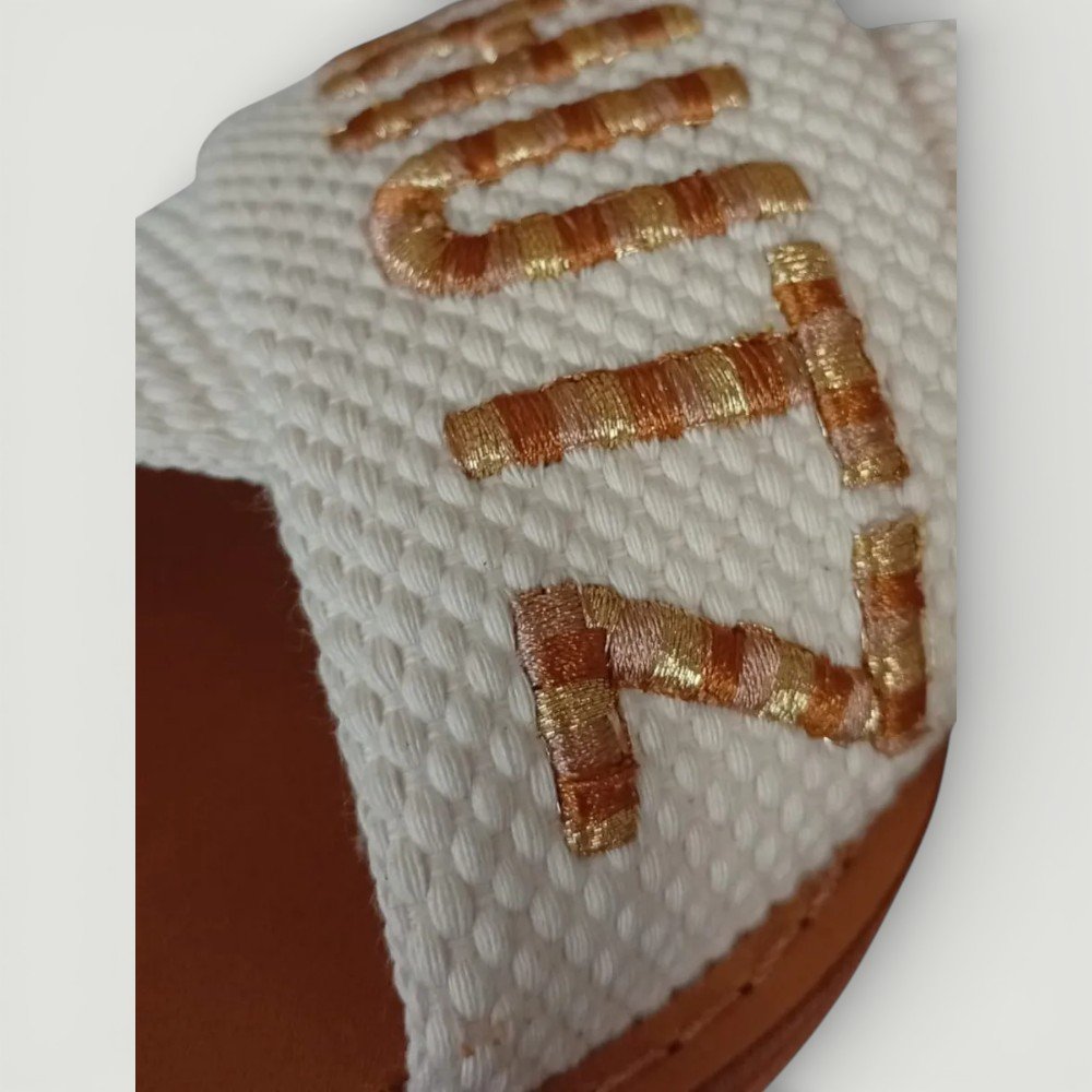 Sandália Rasteira Schutz X Logo Off White 3