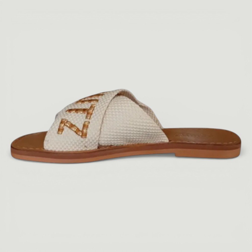 Sandália Rasteira Schutz X Logo Off White 4