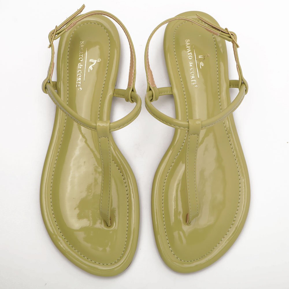 Sandália Flat Sapato da Corte Fio Dental