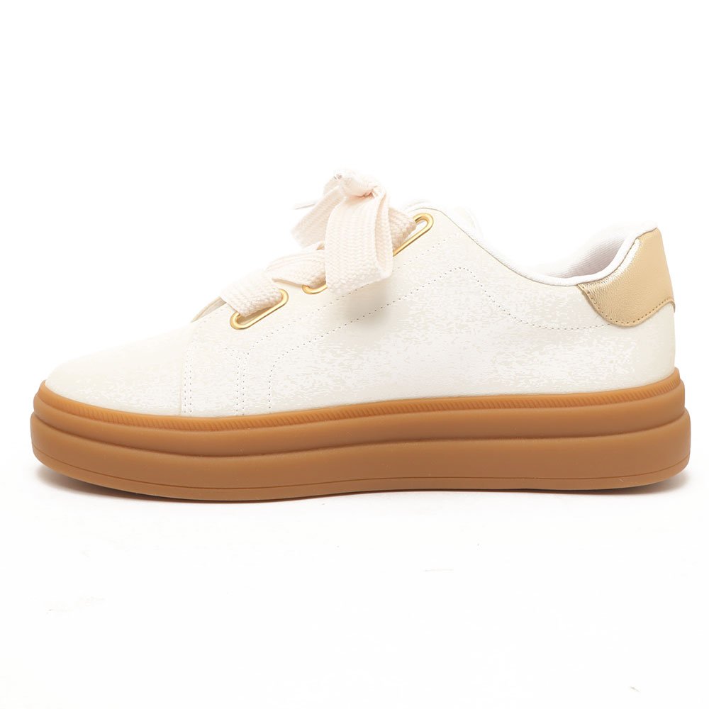 Tênis Feminino Sapato Da Corte Cadarço Fita Branco 6