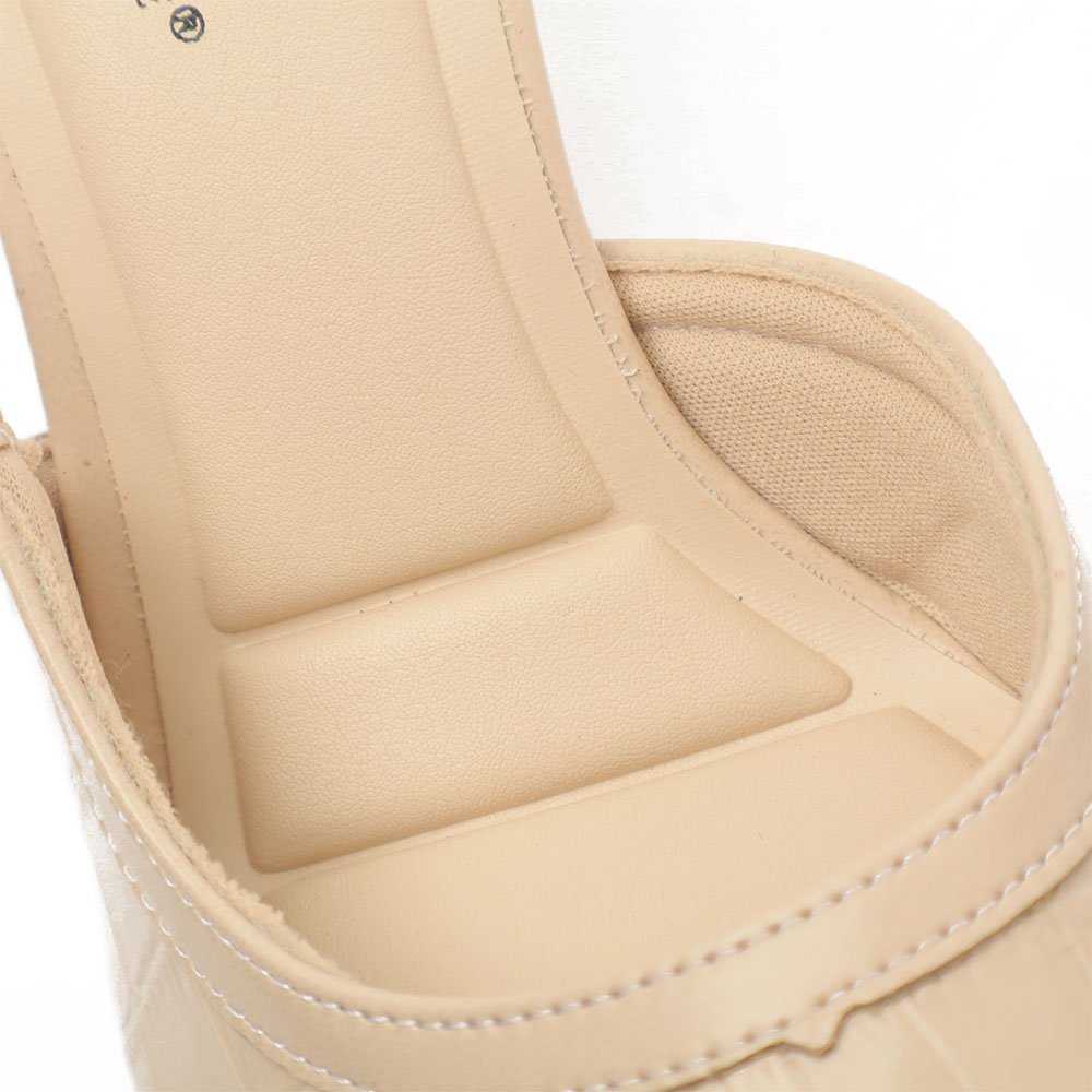 Slingback Sapato da Corte Salto Alto Cromado Off White 9