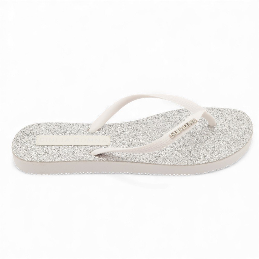 Chinelo Giulia Domna Havaí Bico Oval Glitter