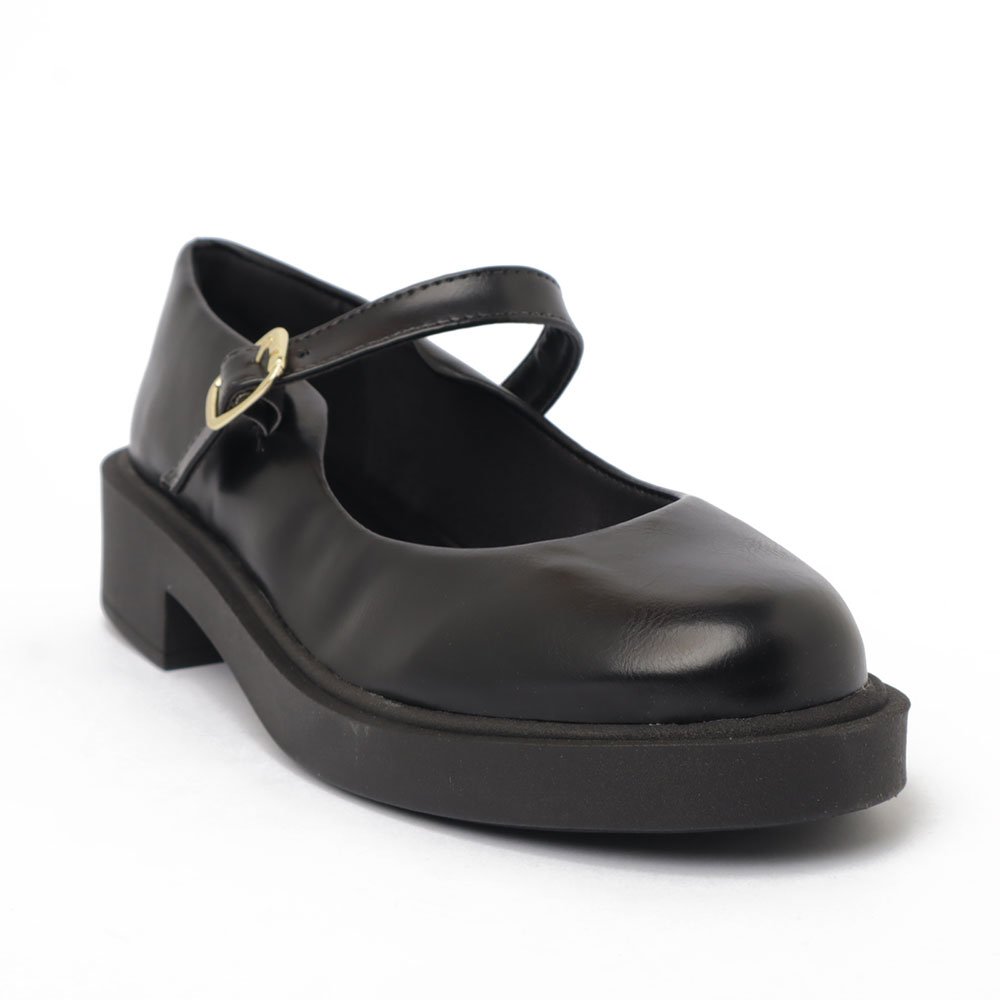 Mocassim Feminino Sapato Da Corte Boneca Sola Alta Preto 7