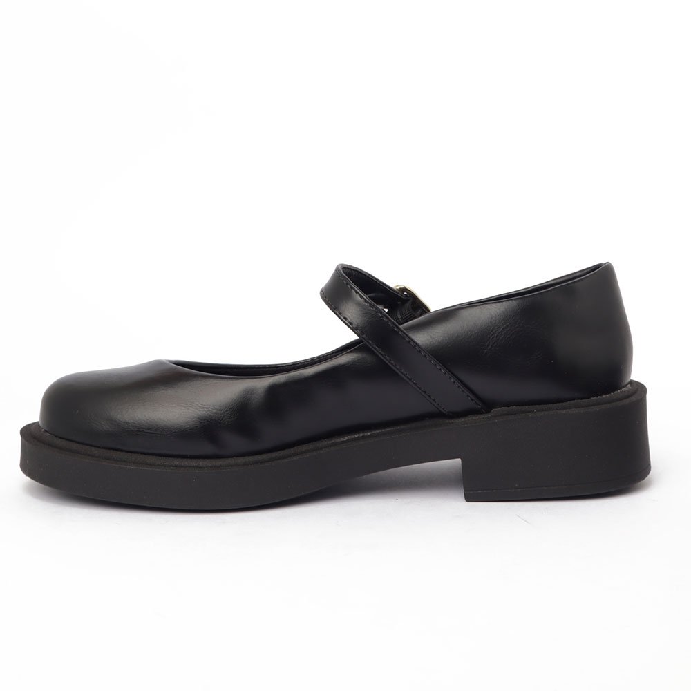 Mocassim Feminino Sapato Da Corte Boneca Sola Alta Preto 4
