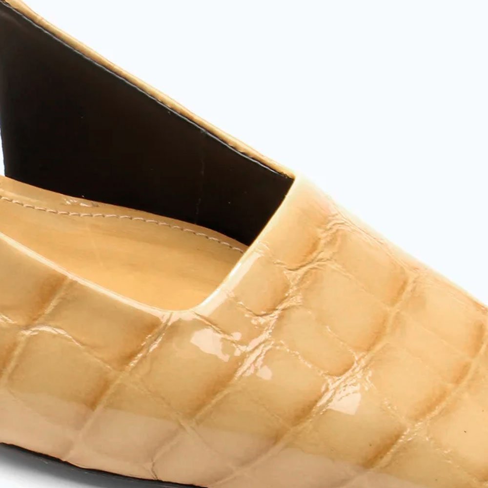 Scarpin Vicenza Slingback Salto Médio Bille Bege 6