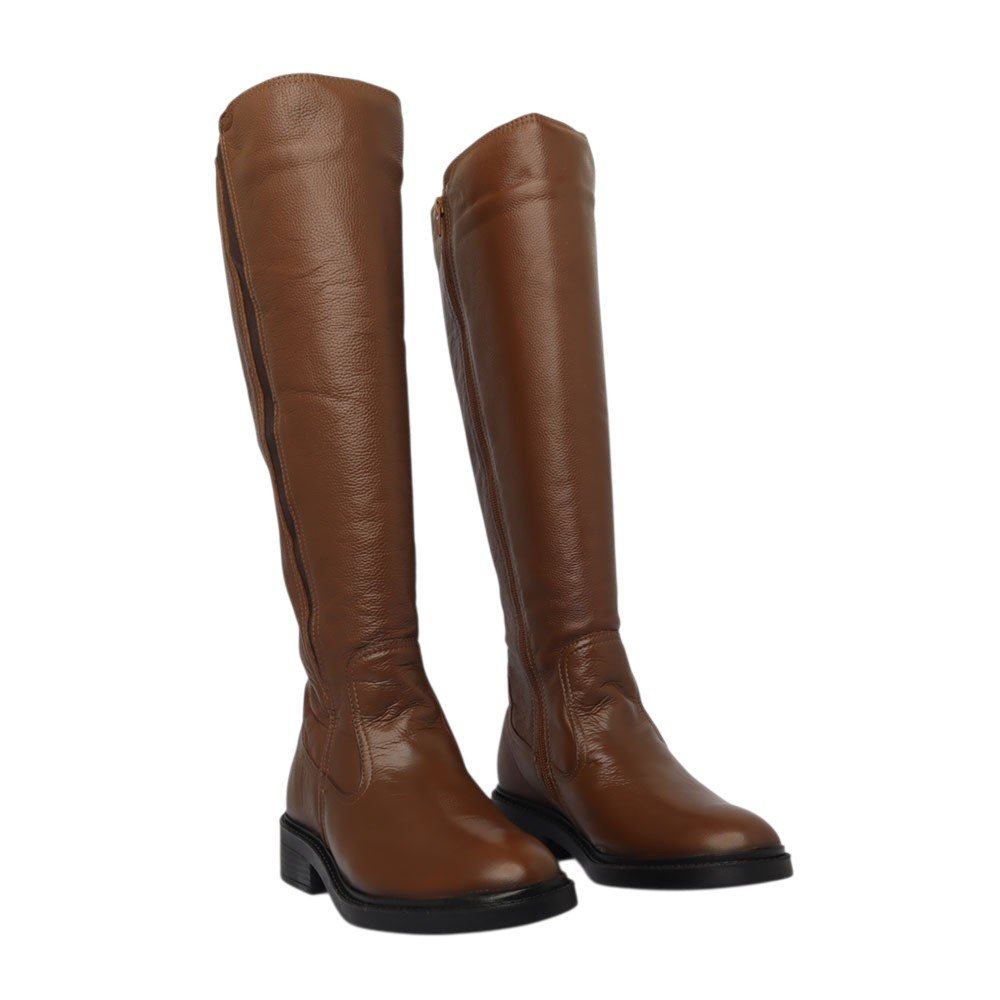 Bota Montaria Belluno Salto Bloco Baixo Ajuste Elástico Caramelo 3