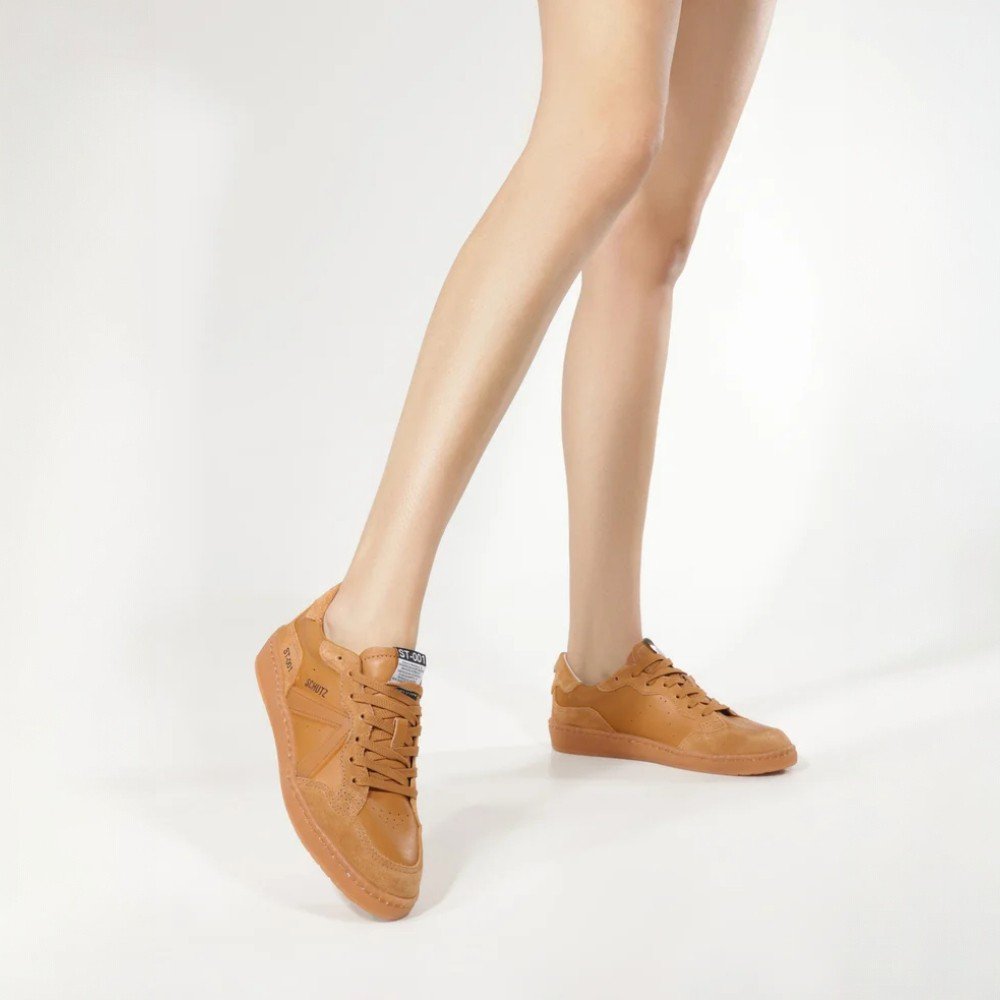 Tênis Feminino Schutz Couro Caramelo 2