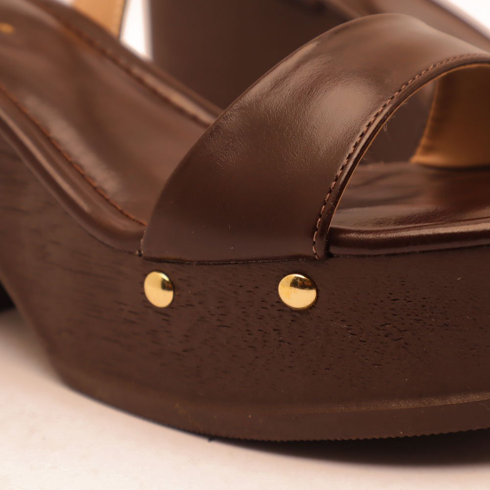 Sandália Sapato da Corte Salto Alto Clog Café 7