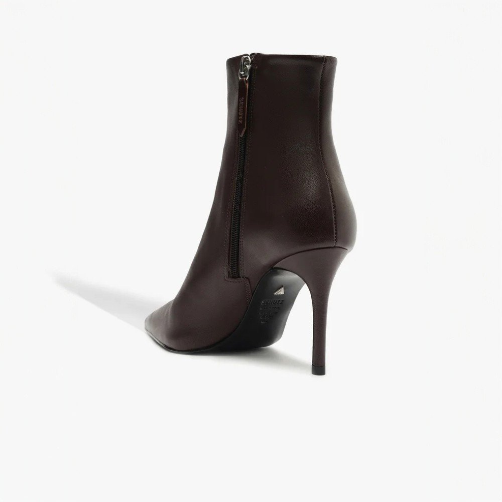 Bota Schutz Mikki Casual Cano Curto Couro - Produto 48 Marrom 4