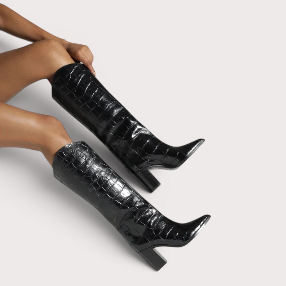 Bota Schutz Maryana Salto Bloco Alto Preto 2