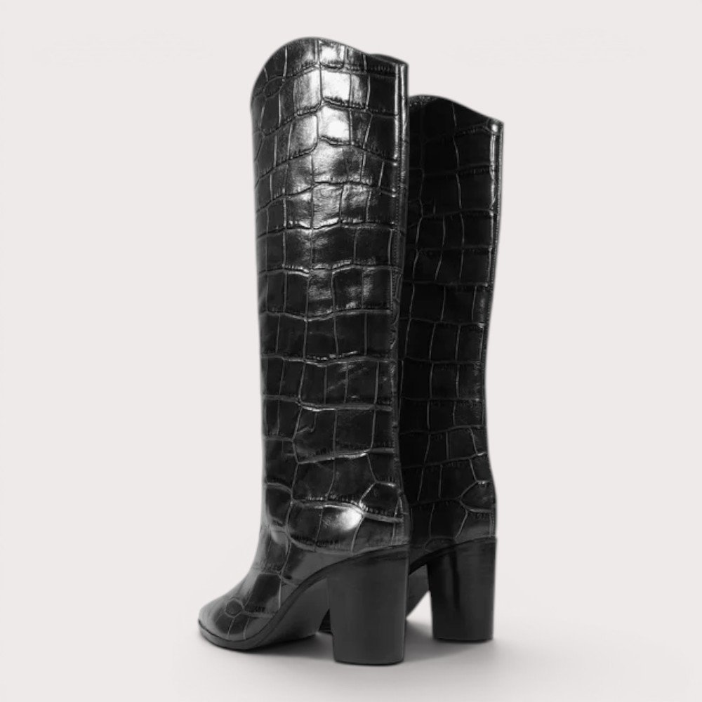 Bota Schutz Maryana Salto Bloco Alto Preto 5