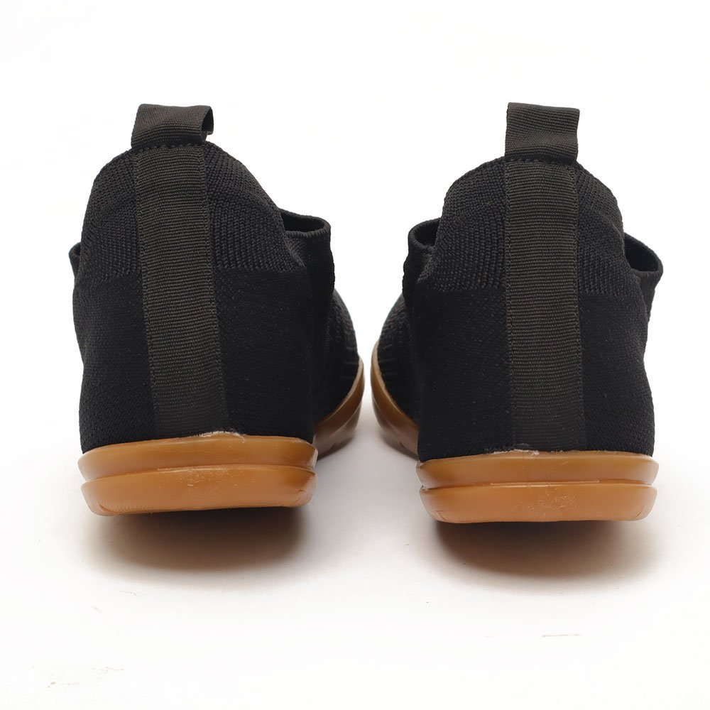 Tênis Feminino Sapato Da Corte Sola Baixa Knit Preto 7