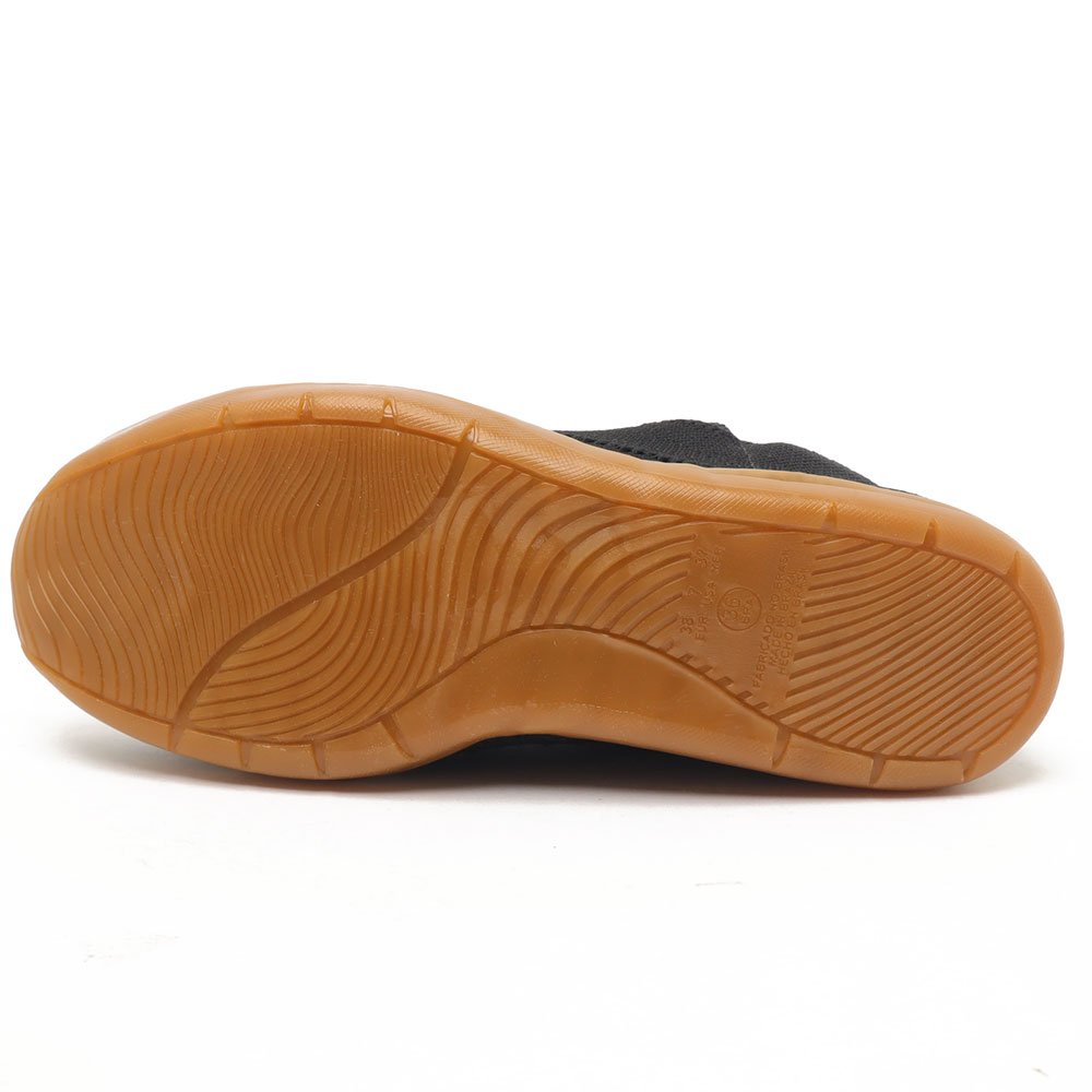 Tênis Feminino Sapato Da Corte Sola Baixa Knit Preto 9