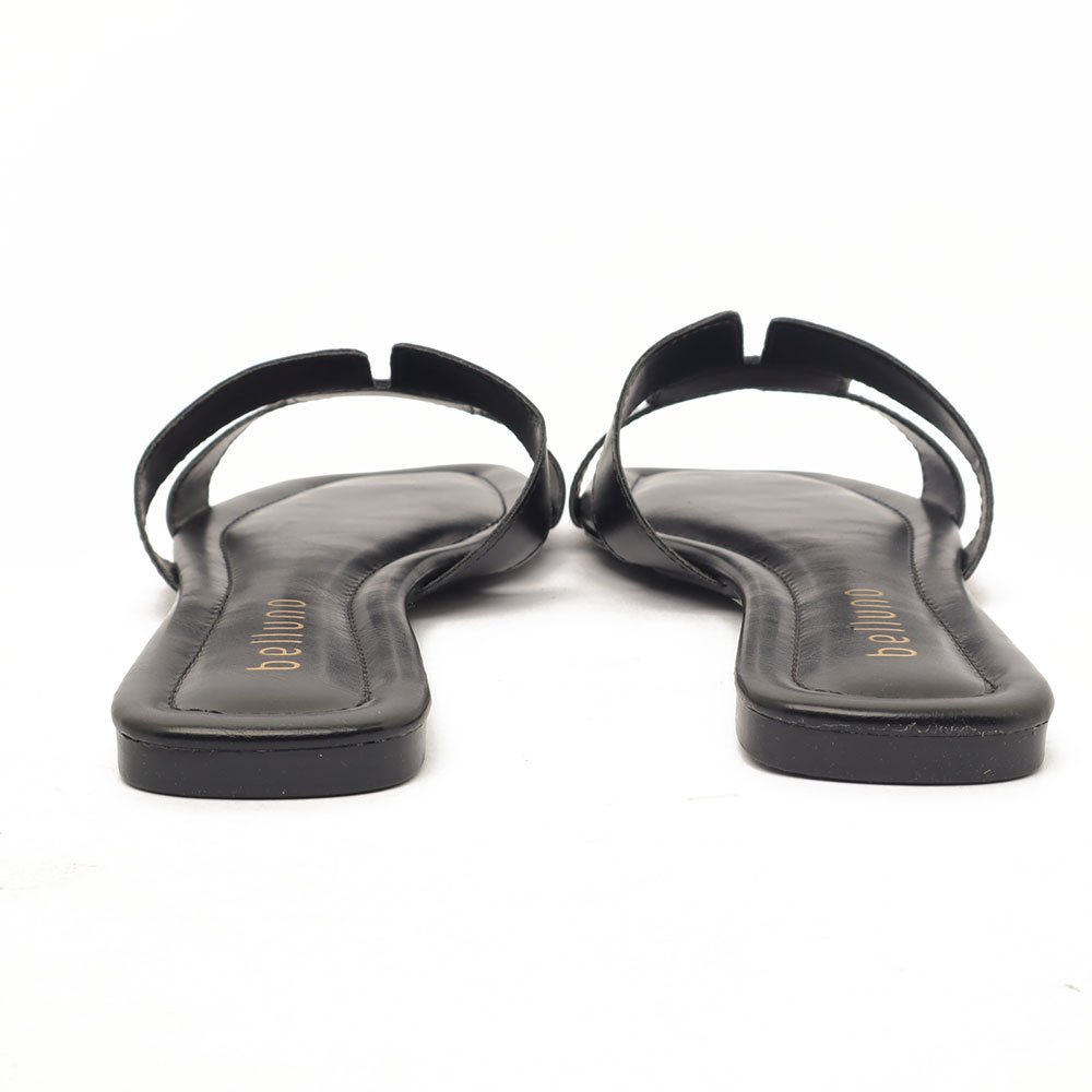 Chinelo Flat Belluno H Bico Quadrado Preto 5