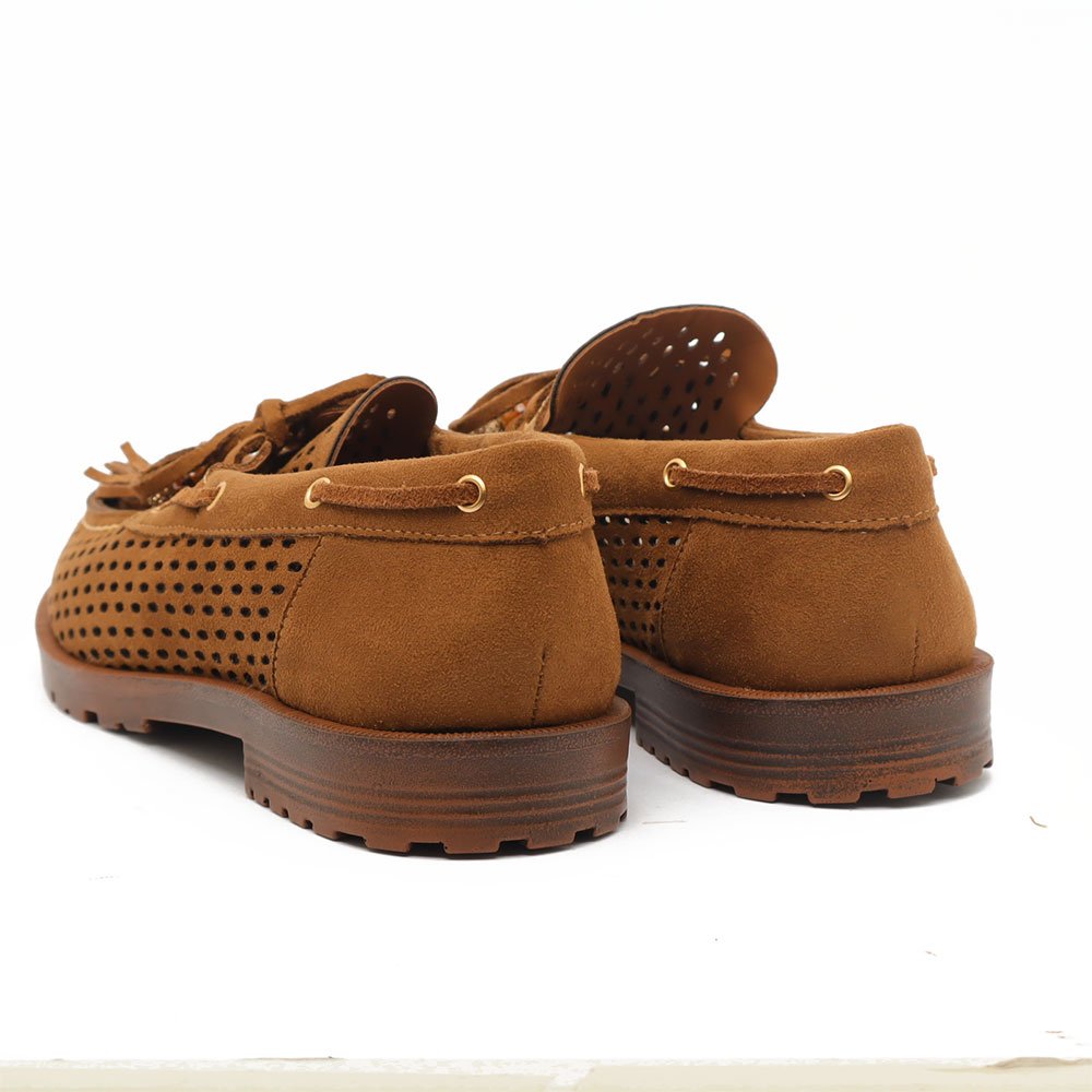 Mocassim Belluno Vazado Barbicacho Strass Castanho 4