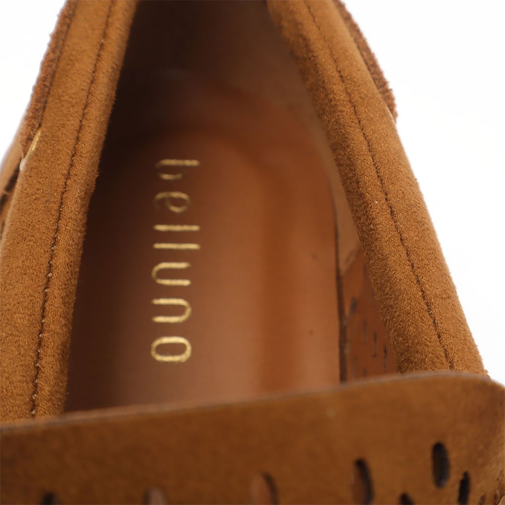 Mocassim Belluno Vazado Barbicacho Strass Castanho 9