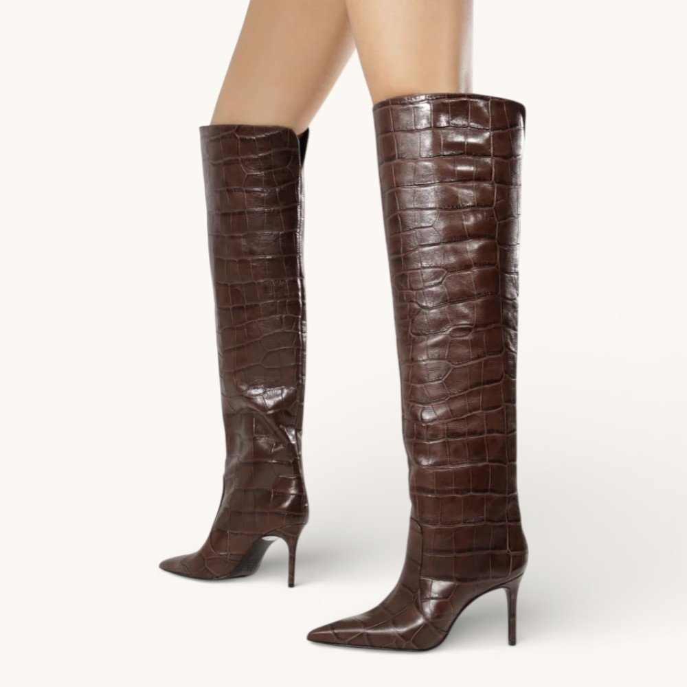 Bota Schutz Dressy Cano Longo Couro - Produto 55 Marrom 3