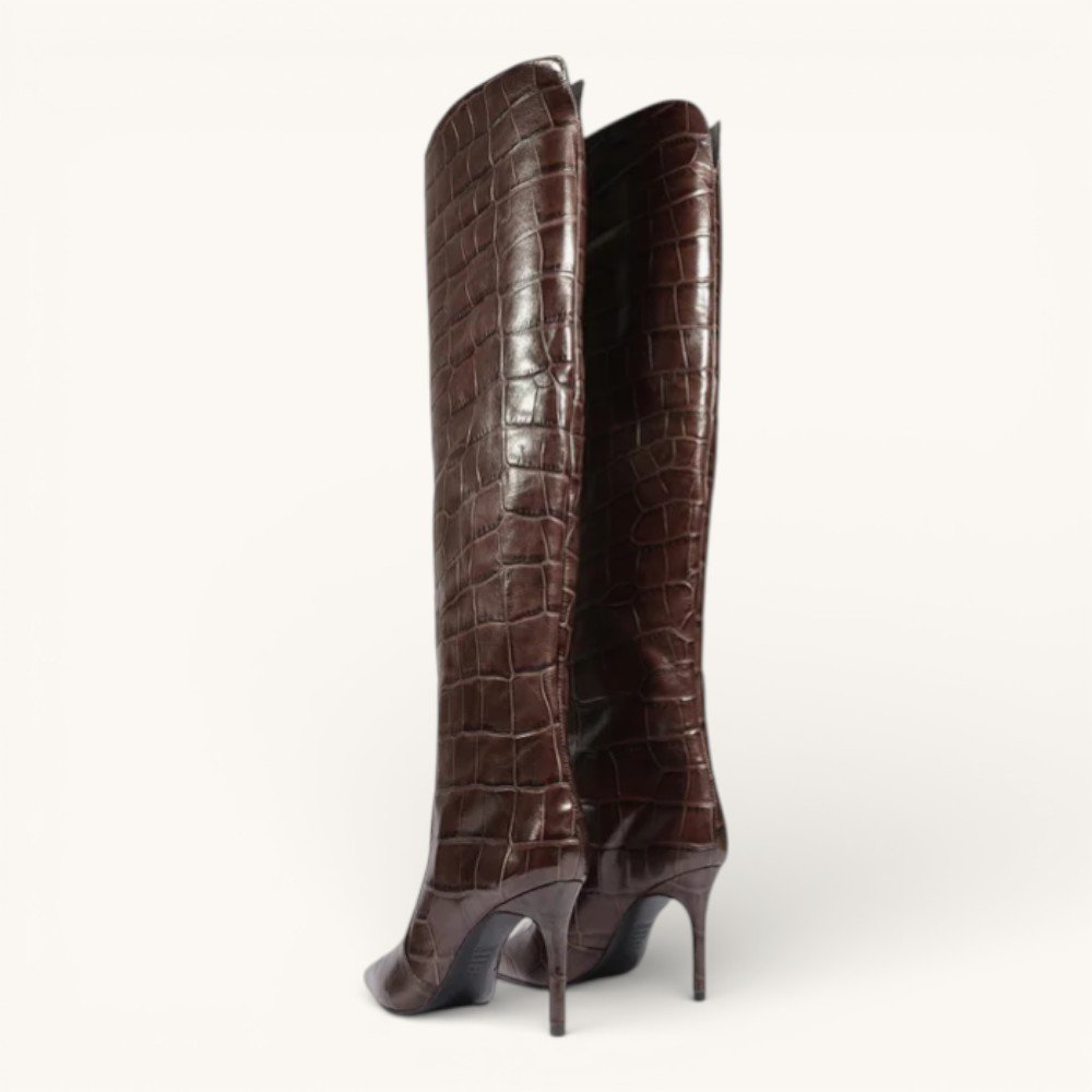 Bota Schutz Dressy Cano Longo Couro - Produto 55 Marrom 4