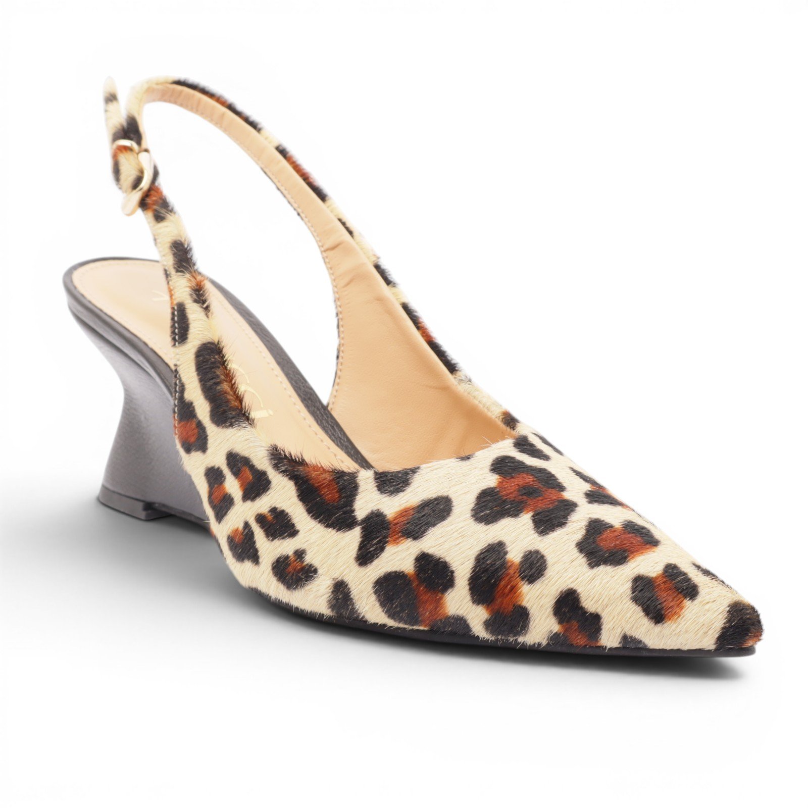 Slingback Ferrucci Salto Anabela Médio Onça 2