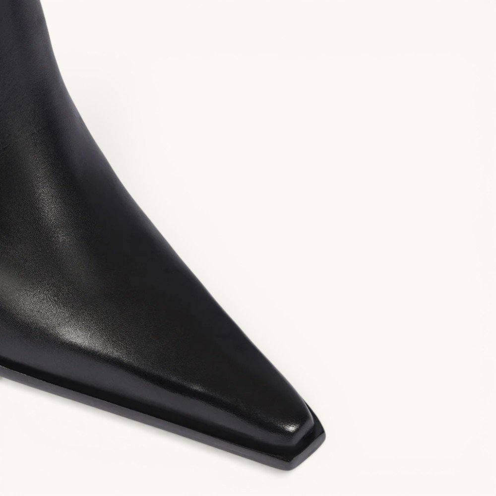 Bota Schutz Over The Knee Salto Bloco Couro Preto 7