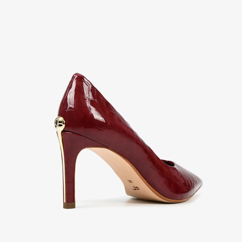 Scarpin Jorge Bischoff Vinho Cabernet Couro Croco Vinho 5