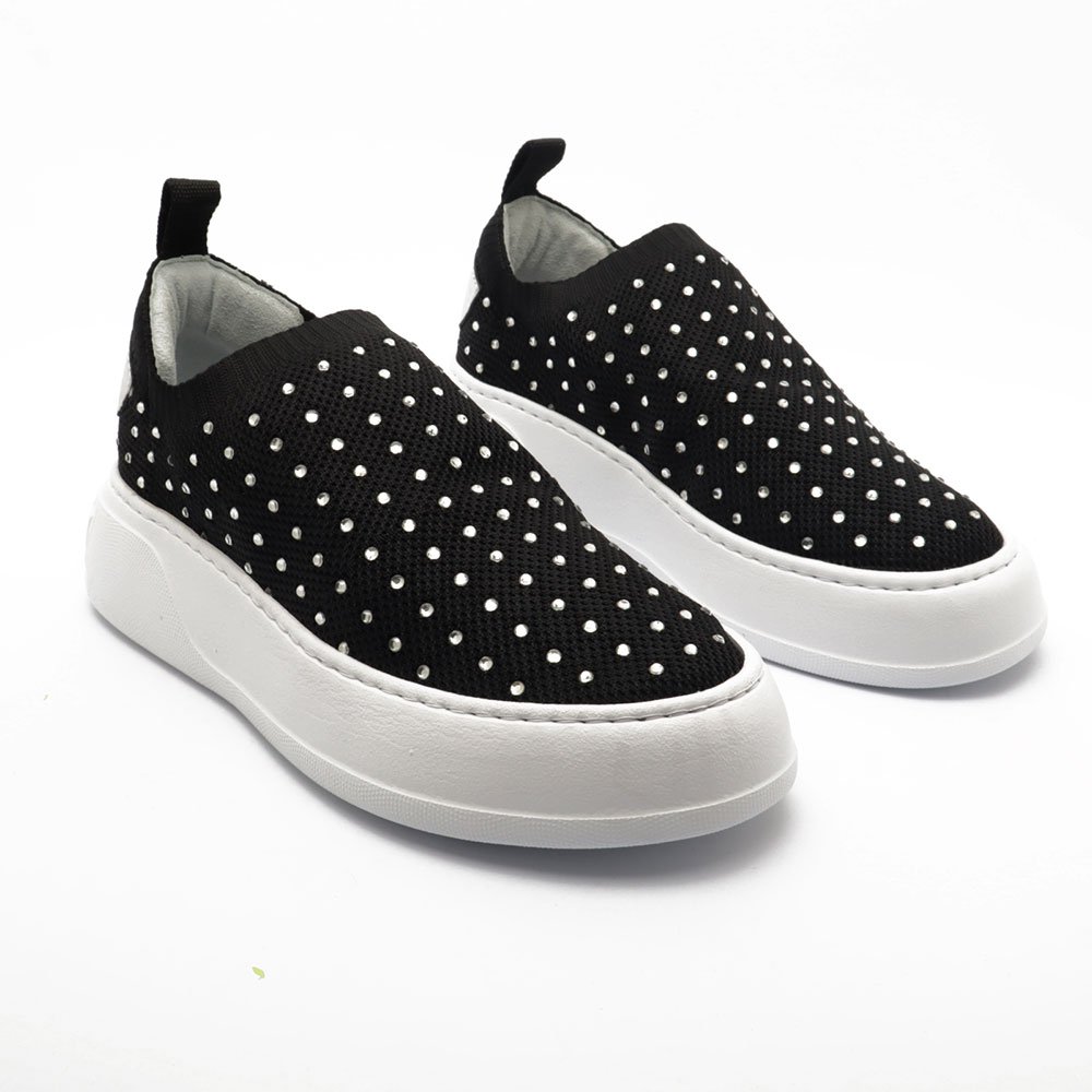 Tênis Feminino Schutz Meia Detalhe Strass Preto 3