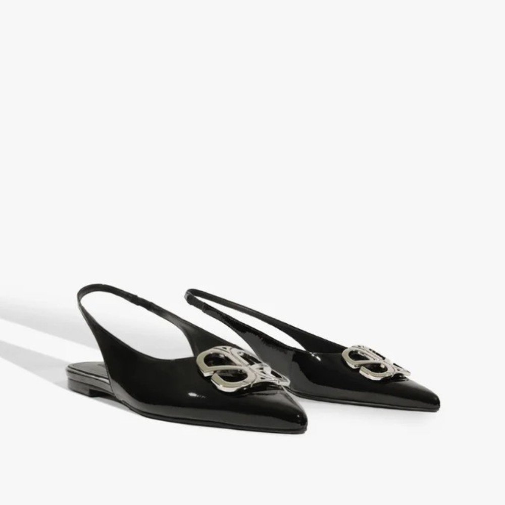 Sapatilha Schutz Slingback Femme Icon Couro Preto 2