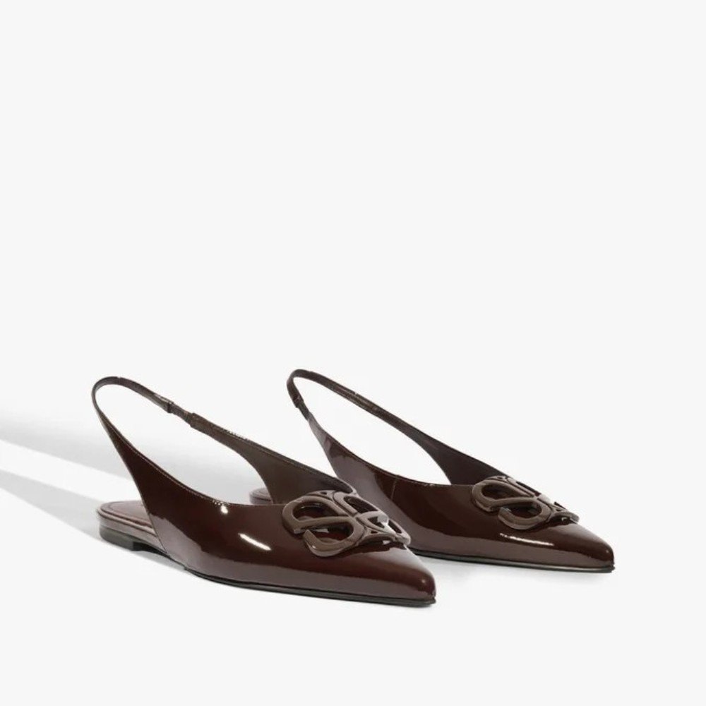 Sapatilha Schutz Slingback Femme Icon Couro Marrom 2