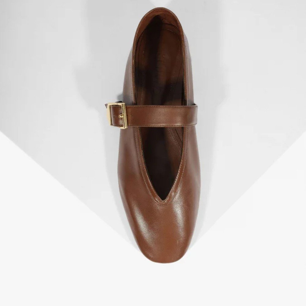Sapatilha Schutz Vick Buckle Couro Marrom 4