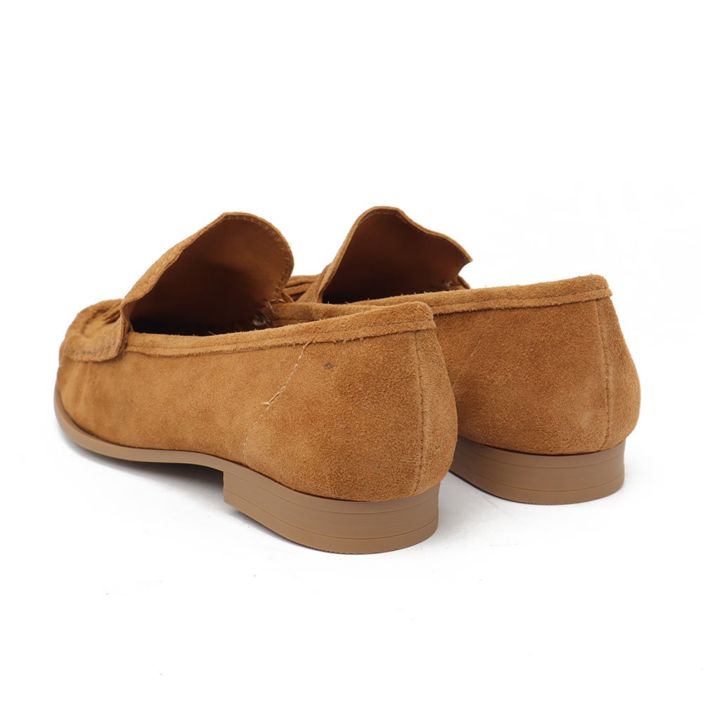 Mocassim Giulia Domna Nobuck Barbicacho Caramelo 4