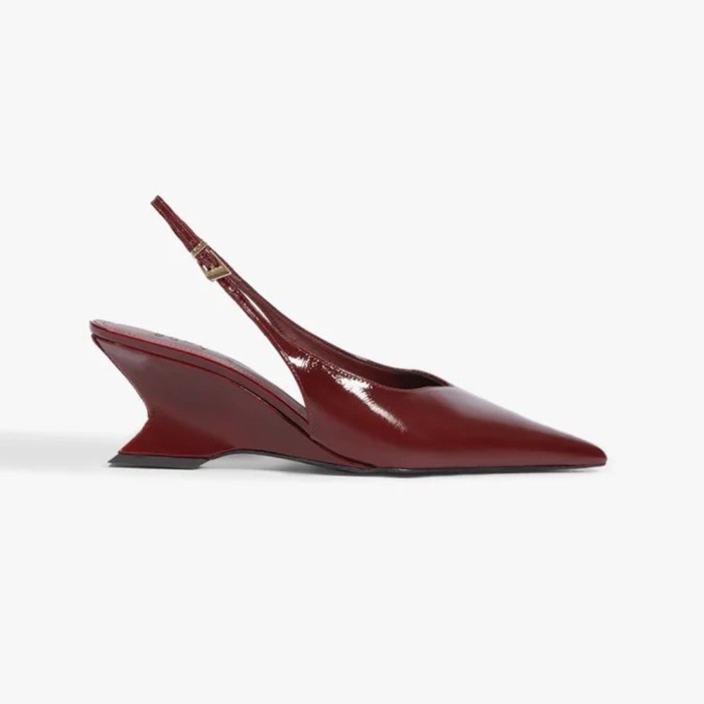 Slingback Schutz Siena Mid Buckle Couro