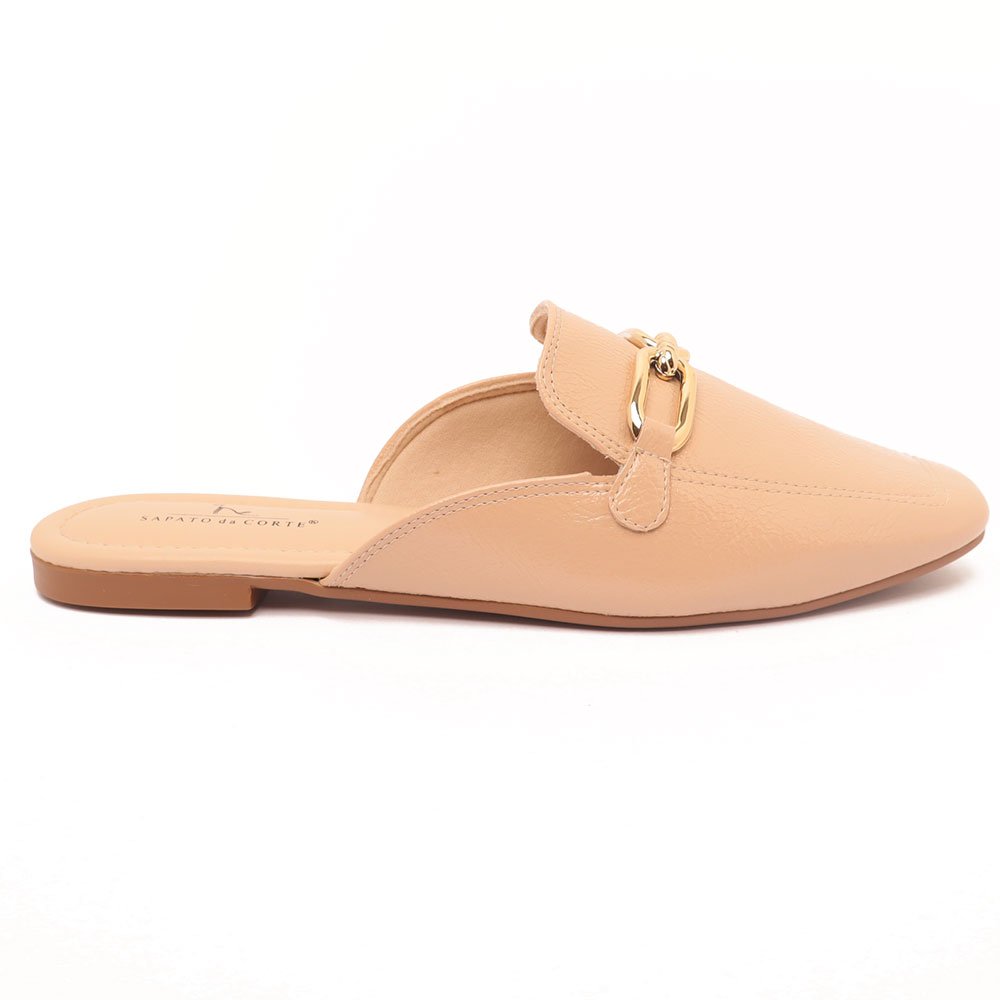 Mule Sapato da Corte Flat Mocassim Fivela