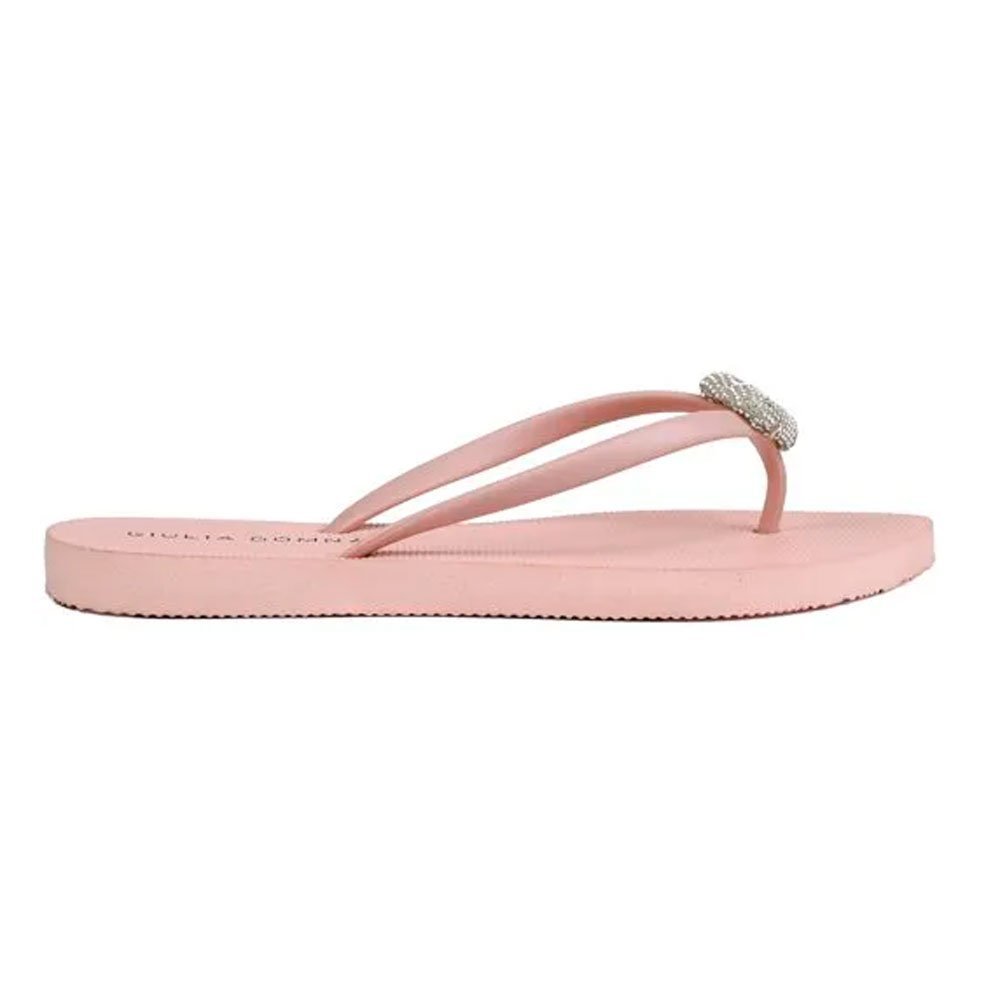 Chinelo Giulia Domna Havaí Coração Strass Rosa 3