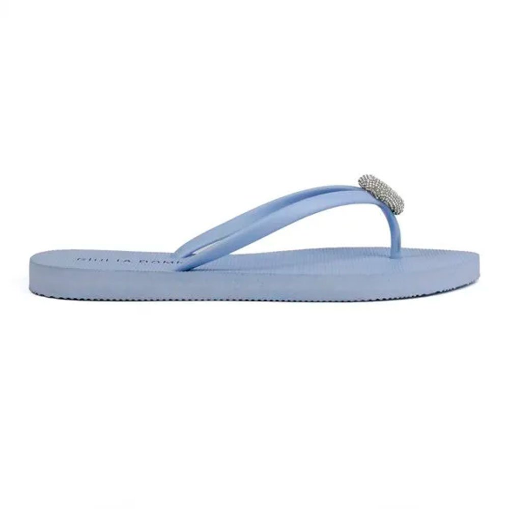 Chinelo Giulia Domna Havaí Coração Strass Azul 3