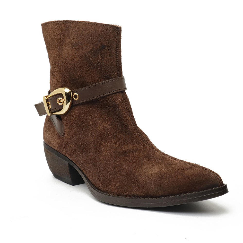 Bota Feminina Giulia Domna Country Salto Médio Fivela - Produto 30 Marrom 2