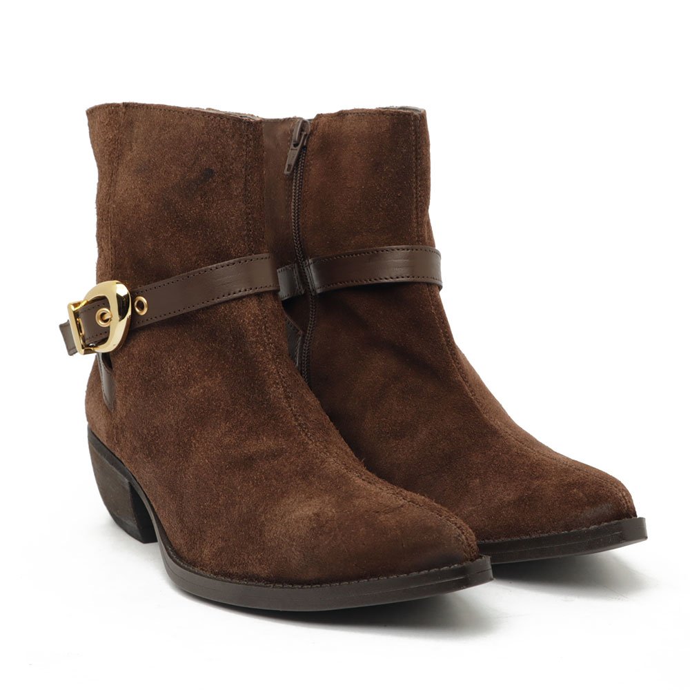Bota Feminina Giulia Domna Country Salto Médio Fivela - Produto 30 Marrom 3