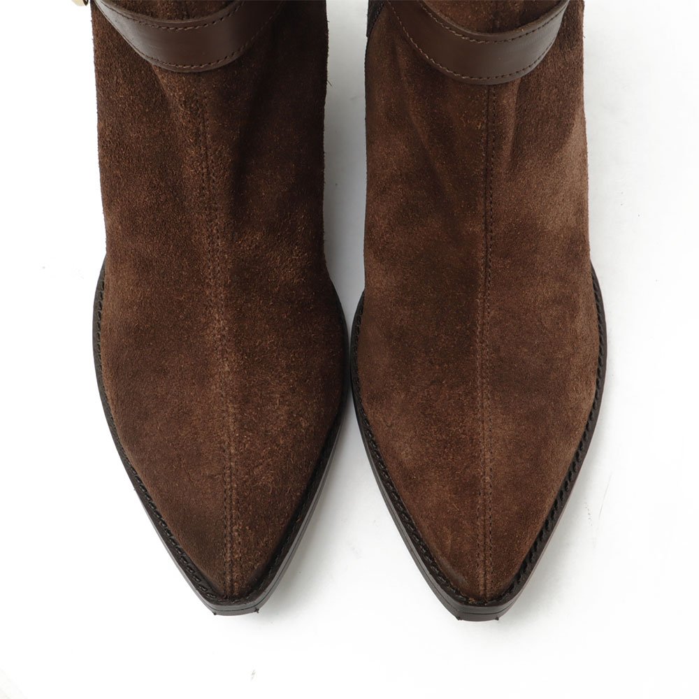 Bota Feminina Giulia Domna Country Salto Médio Fivela - Produto 30 Marrom 5