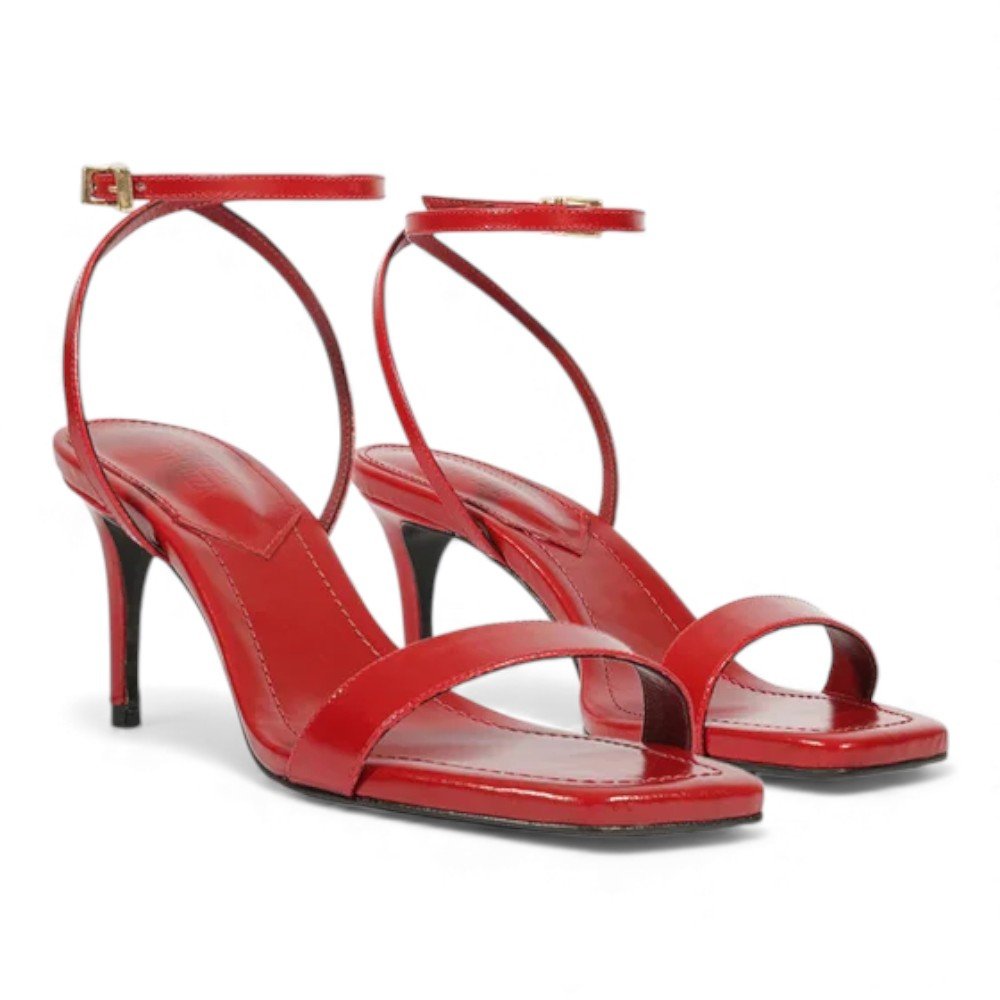 Sandália Feminina Schutz Stiletto Couro Vermelho 2