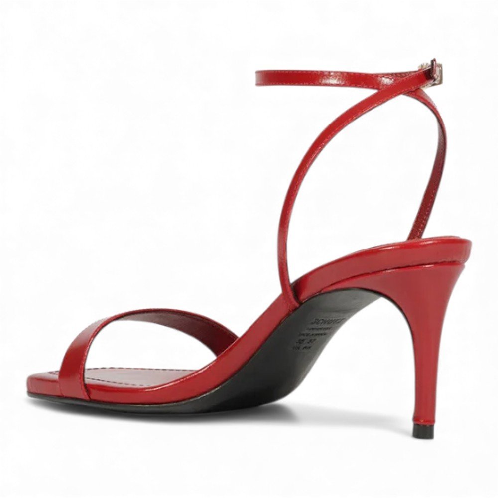 Sandália Feminina Schutz Stiletto Couro Vermelho 3