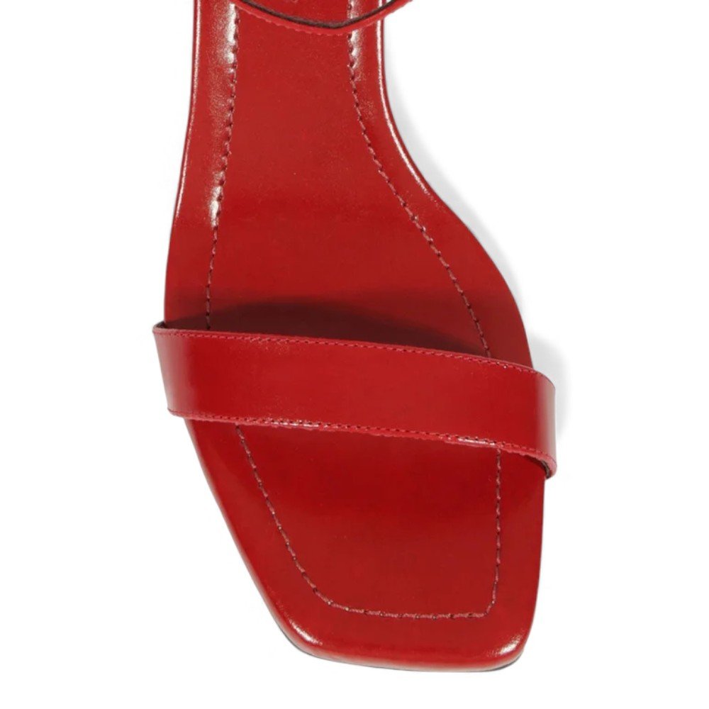 Sandália Feminina Schutz Stiletto Couro Vermelho 6