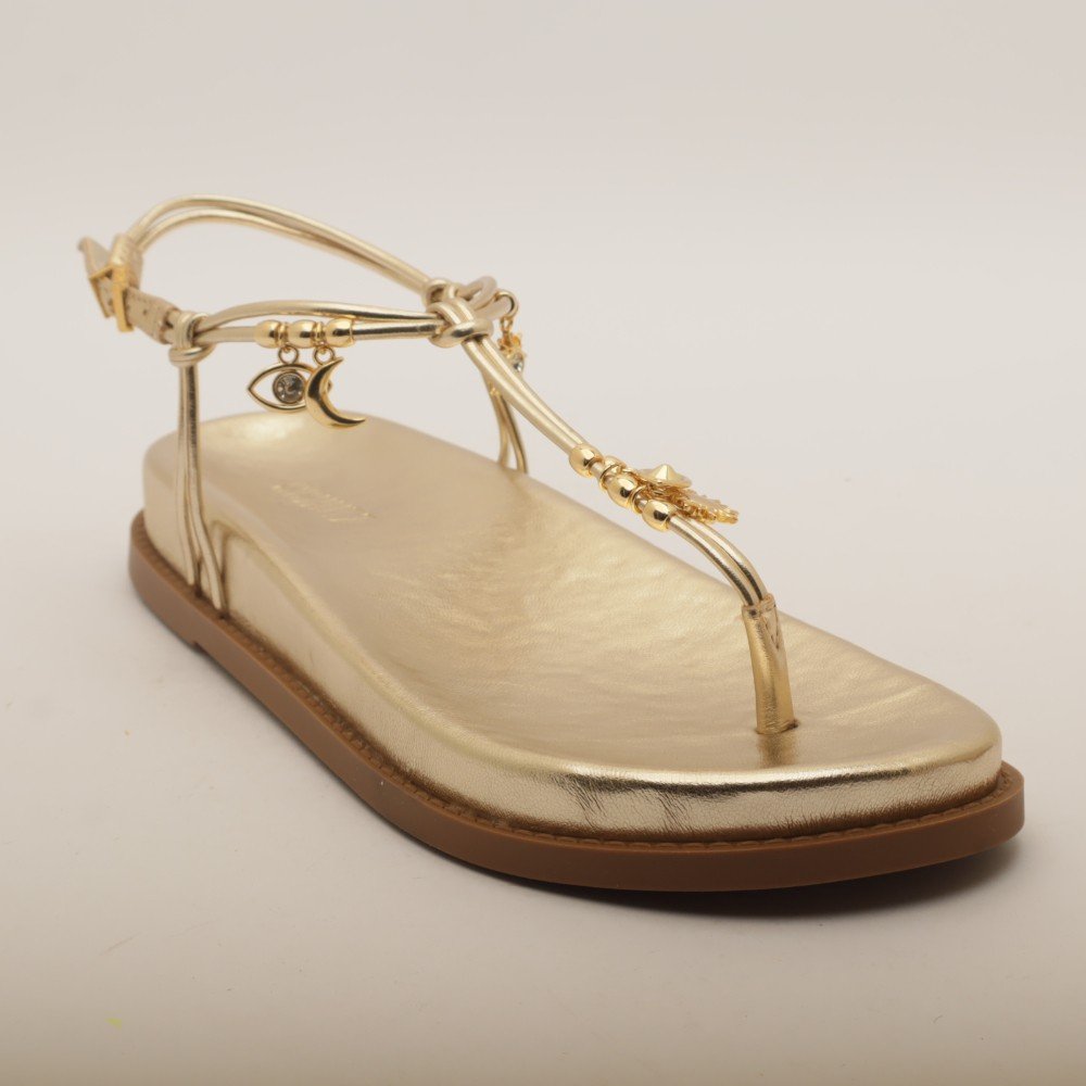 Sandália Schutz Flatform Fio Dental Dourado 2
