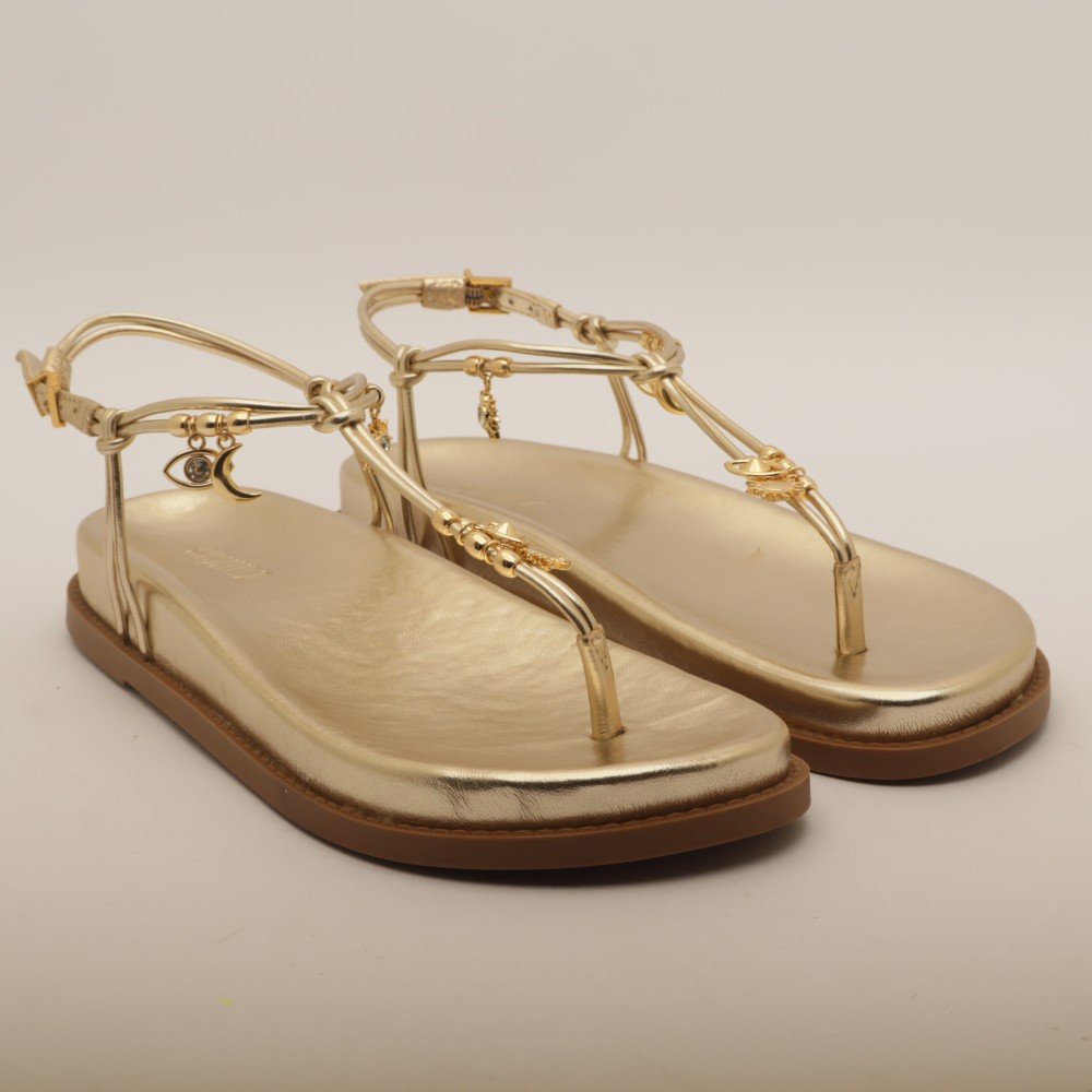 Sandália Schutz Flatform Fio Dental Dourado 3
