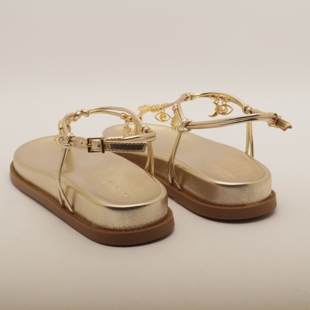 Sandália Schutz Flatform Fio Dental Dourado 4