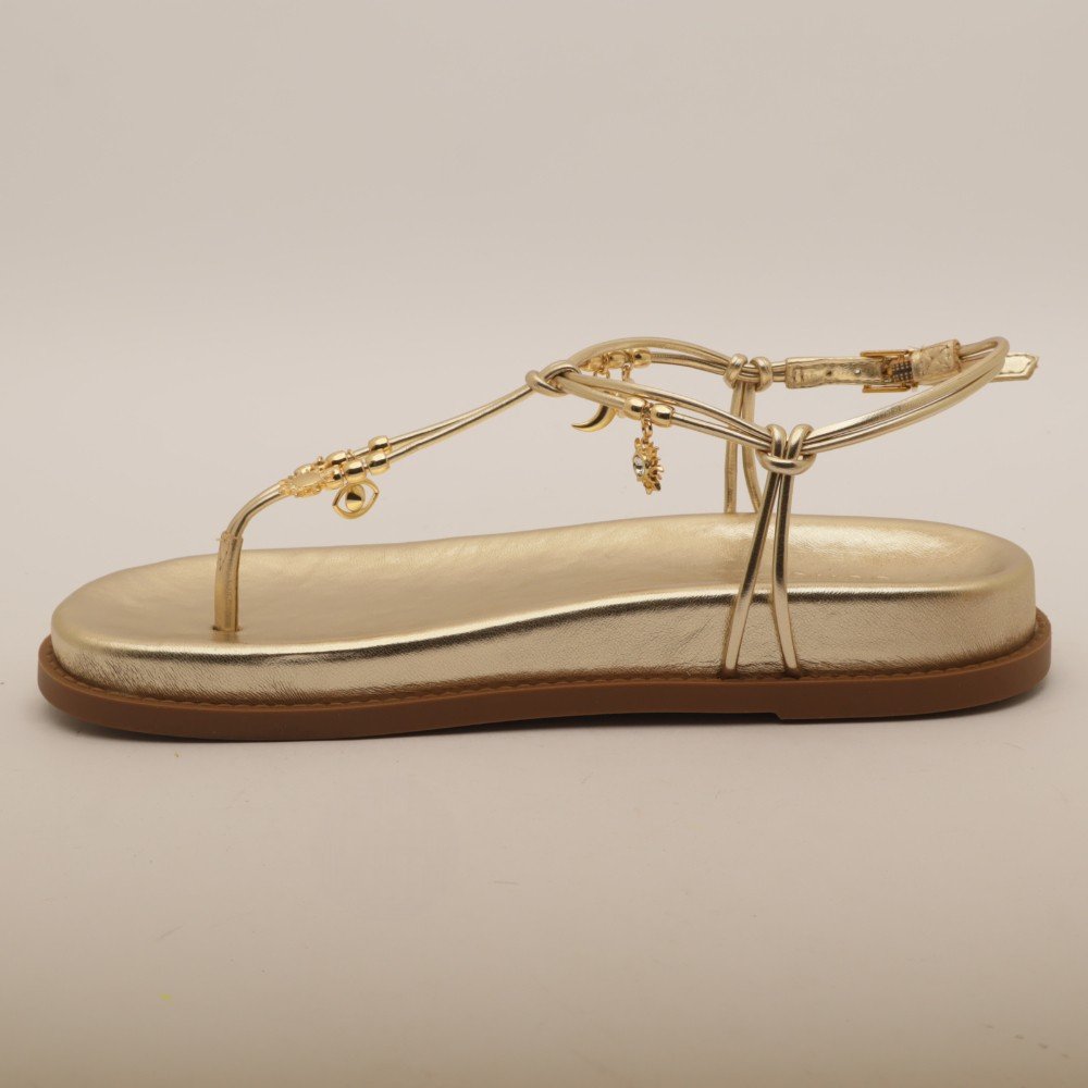 Sandália Schutz Flatform Fio Dental Dourado 6