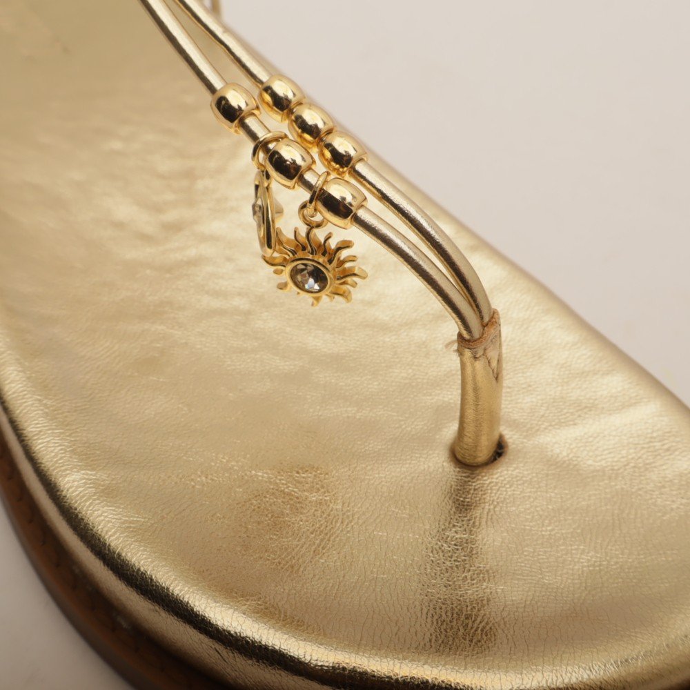 Sandália Schutz Flatform Fio Dental Dourado 7