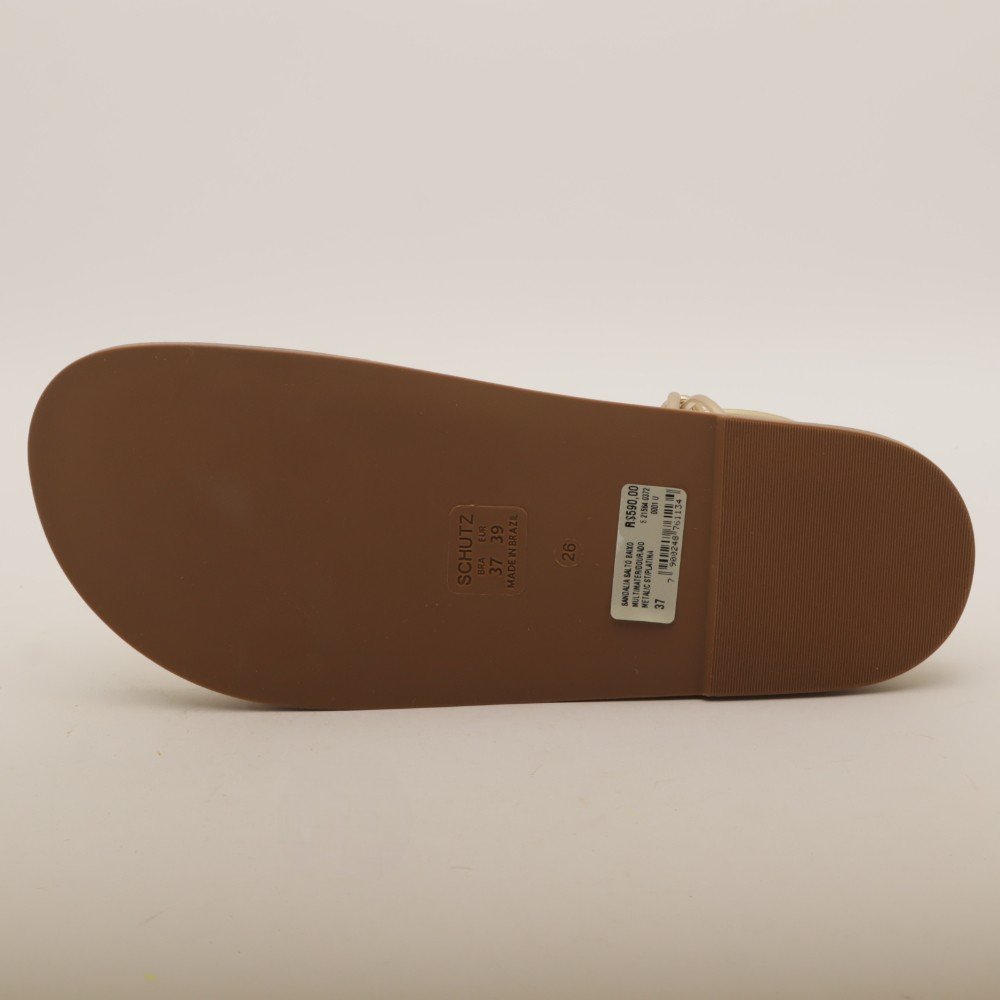 Sandália Schutz Flatform Fio Dental Dourado 8