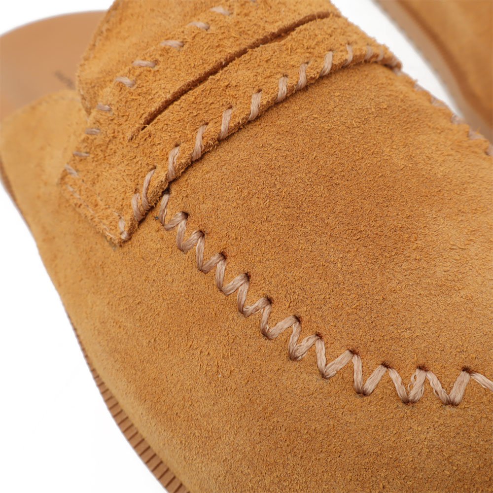 Chinelo Clog Sapato Da Corte Nobuck Pesponto
