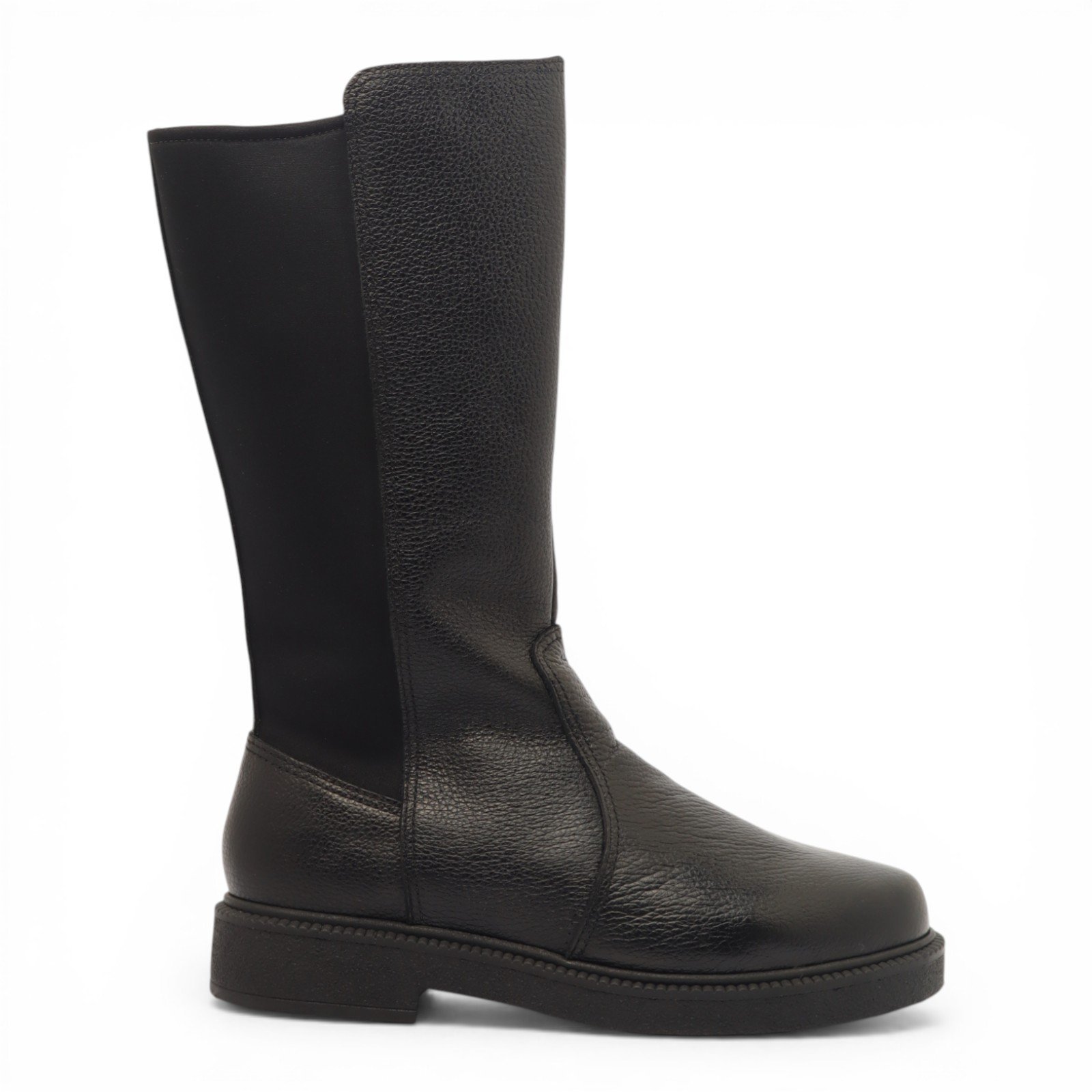 Bota Flat Feminina Sapato Da Corte Cano Médio Com Ajuste - Produto 12