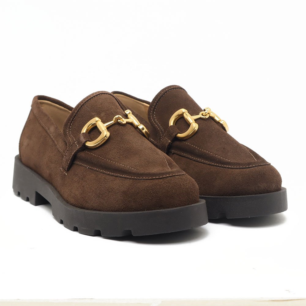 Mocassim Cecconello Salto Tratorado Fivela Metal Marrom 3