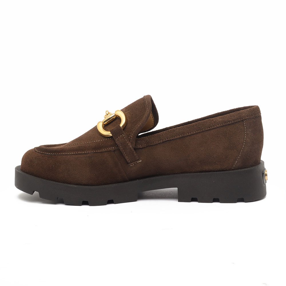 Mocassim Cecconello Salto Tratorado Fivela Metal Marrom